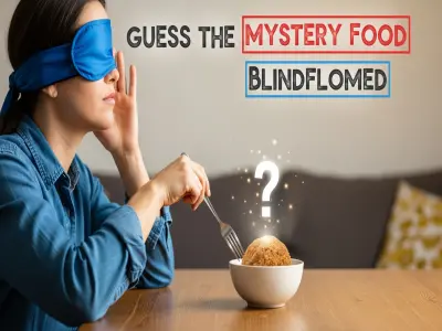 Guess the Mystery Food Blindfolded